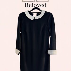 Chic Black and White Long Sleeve Dress